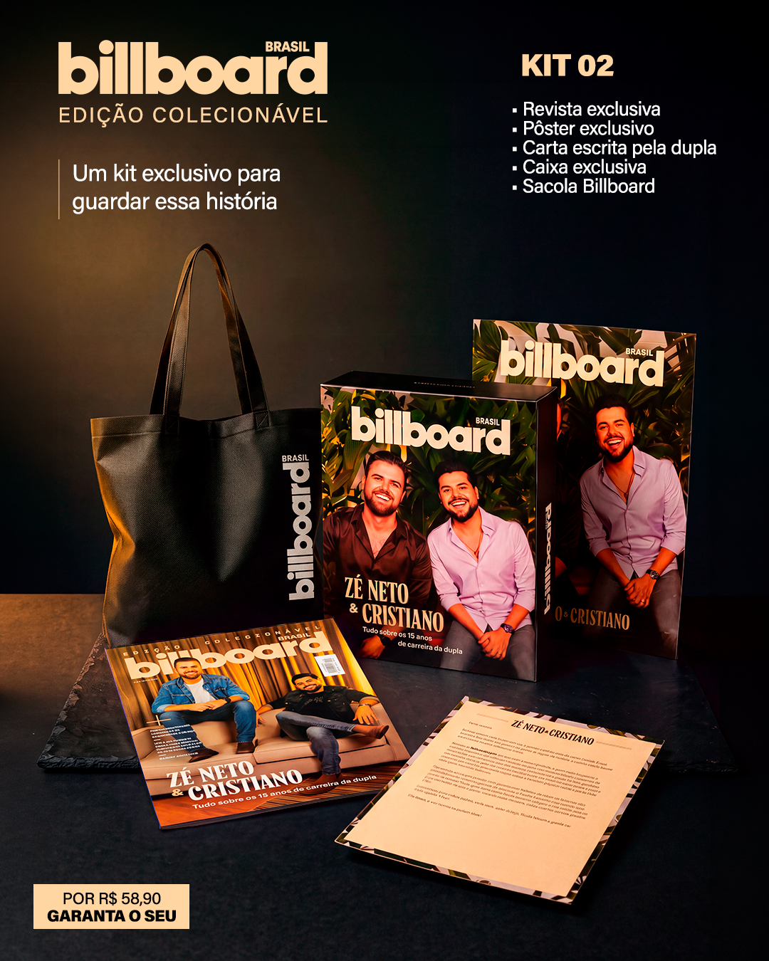 ZÉ NETO & CRISTIANO – EDIÇÃO COLECIONÁVEL 15 ANOS – KIT 1 REVISTA