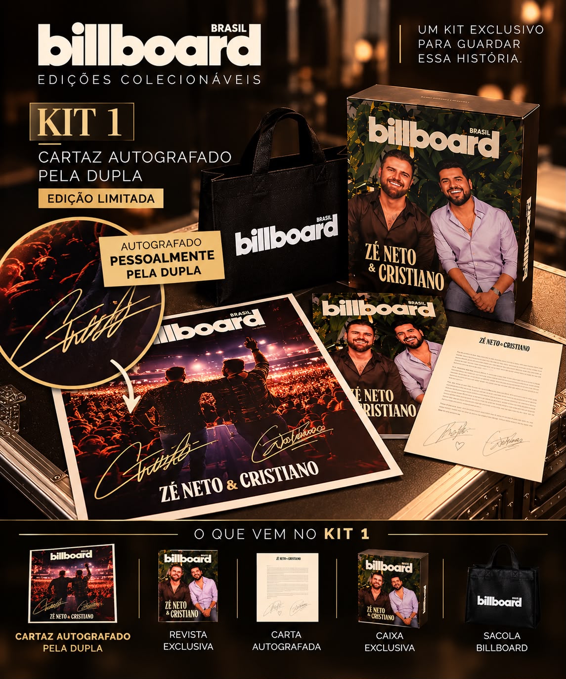 ZÉ NETO & CRISTIANO – EDIÇÃO COLECIONÁVEL 15 ANOS – KIT AUTOGRAFADO
